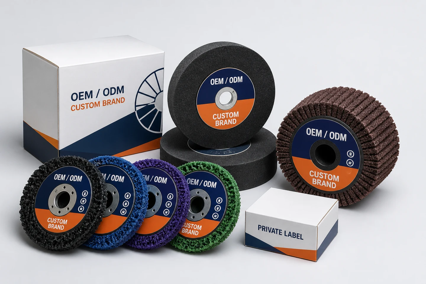 OEM and ODM abrasive products with customizable labels and private-label packaging