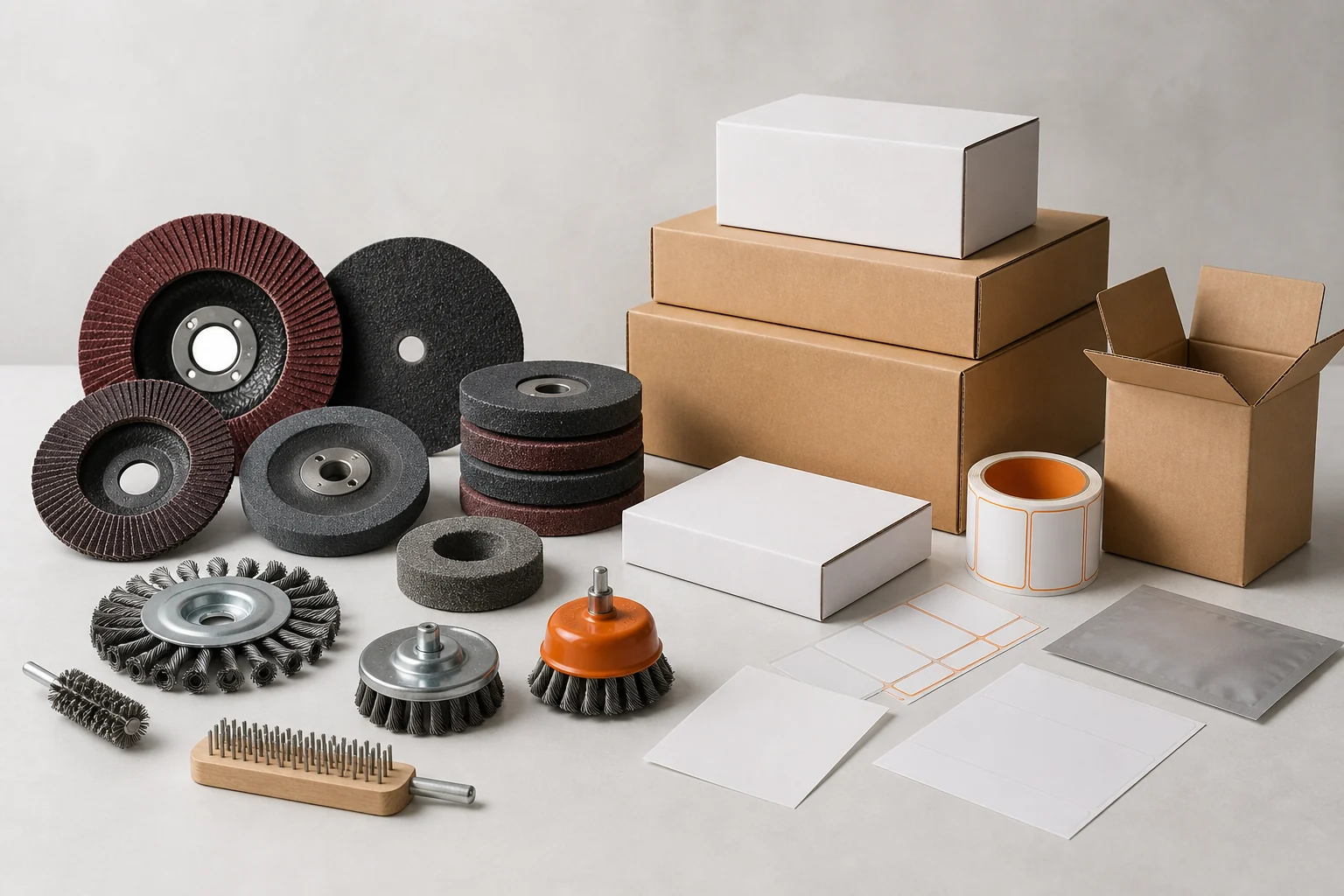 Private label abrasives and custom packaging options